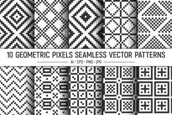 10 Seamless Geometric Pixel Patterns: A Versatile Toolkit for Modern Design