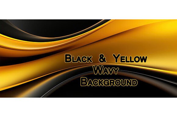 Black and Yellow Wavy Background: A Practical Design Asset