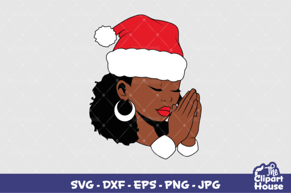 Christmas Black Woman Praying Hands: A Meaningful Design for Your Holiday Projects