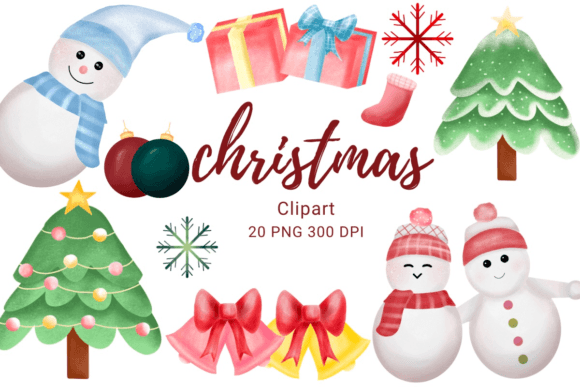 Christmas Clipart PNG Sublimation Bundle