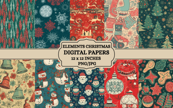 Elements Christmas Digital Papers: A Strategic Asset for Creative and Business Projects