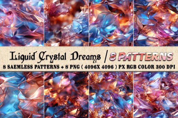 Liquid Crystal Dreams: Elevating Your Creative Projects with High-Resolution Seamless Patterns