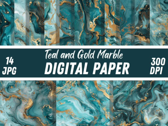 Teal and Gold Marble Digital Background: A Practical Evaluation for Creative Professionals