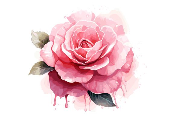 Watercolor Arrangements Rose Floral