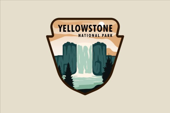 Yellowstone National Park Emblem Vector